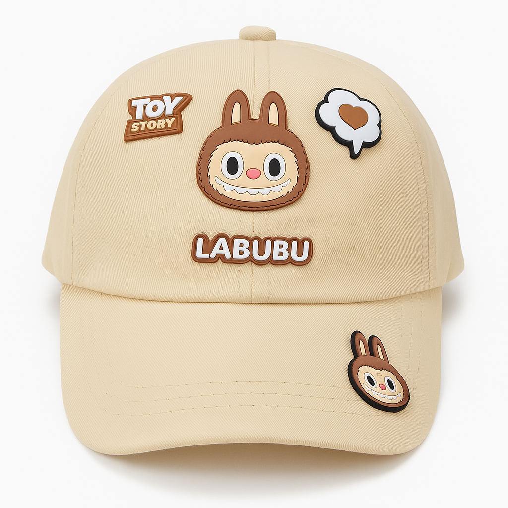 "Beige Toy Story Labubu Cap"