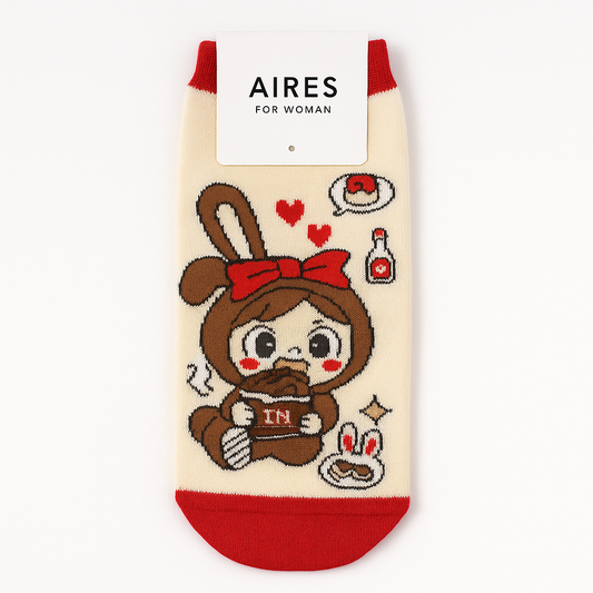 "Heart Love Labubu" Socks Aged 6 to 12