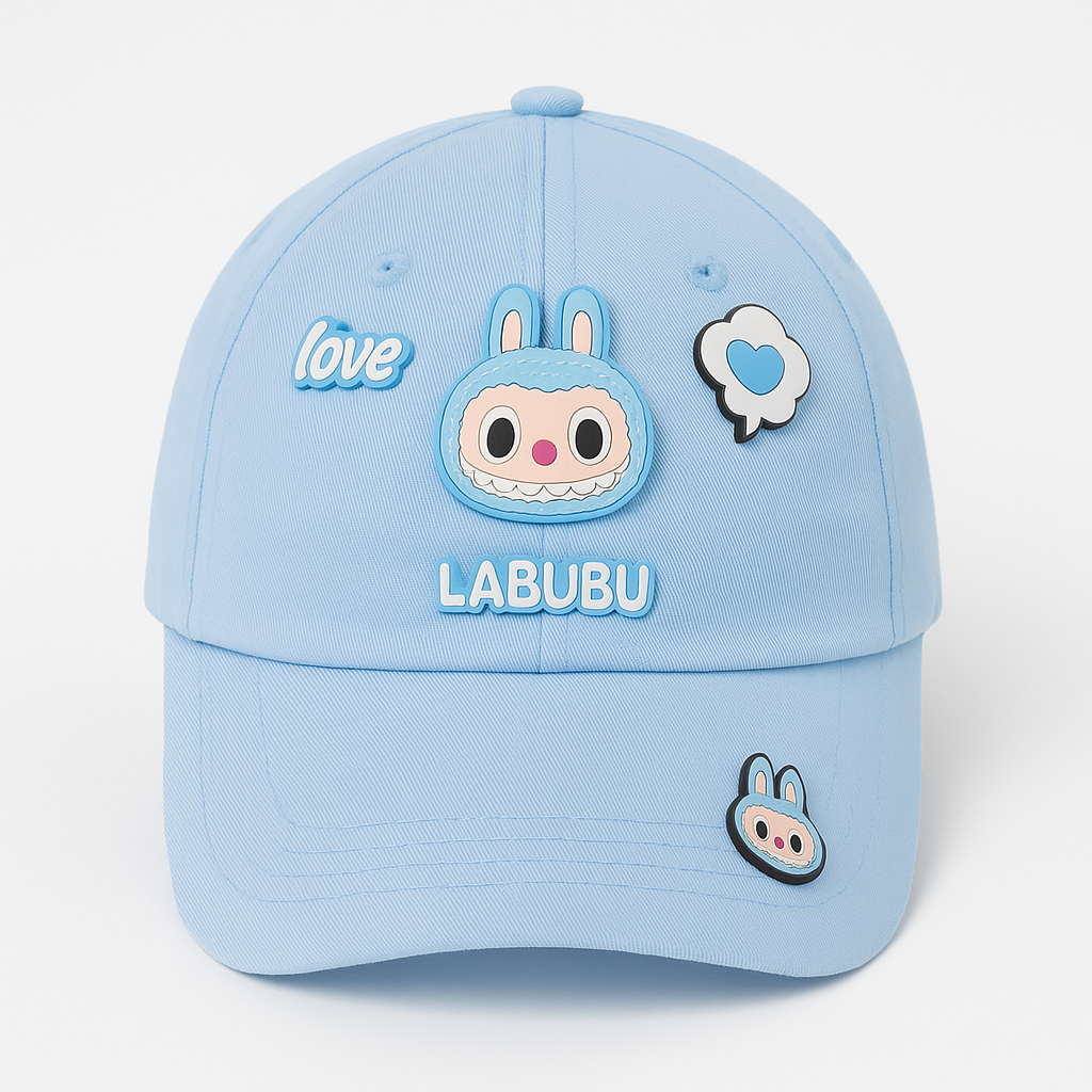"Sky Blue Mischief Labubu Cap"